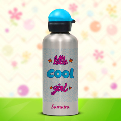 Blue Lid Silver Bottle 600ml